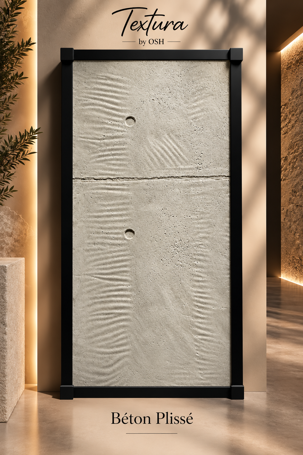 Béton plissé