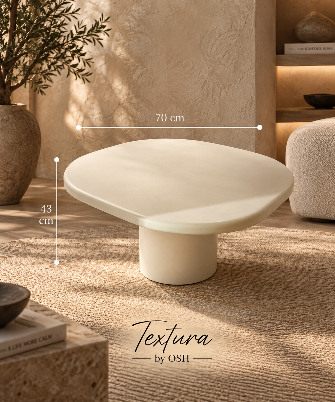Table en béton ciré 70 cm