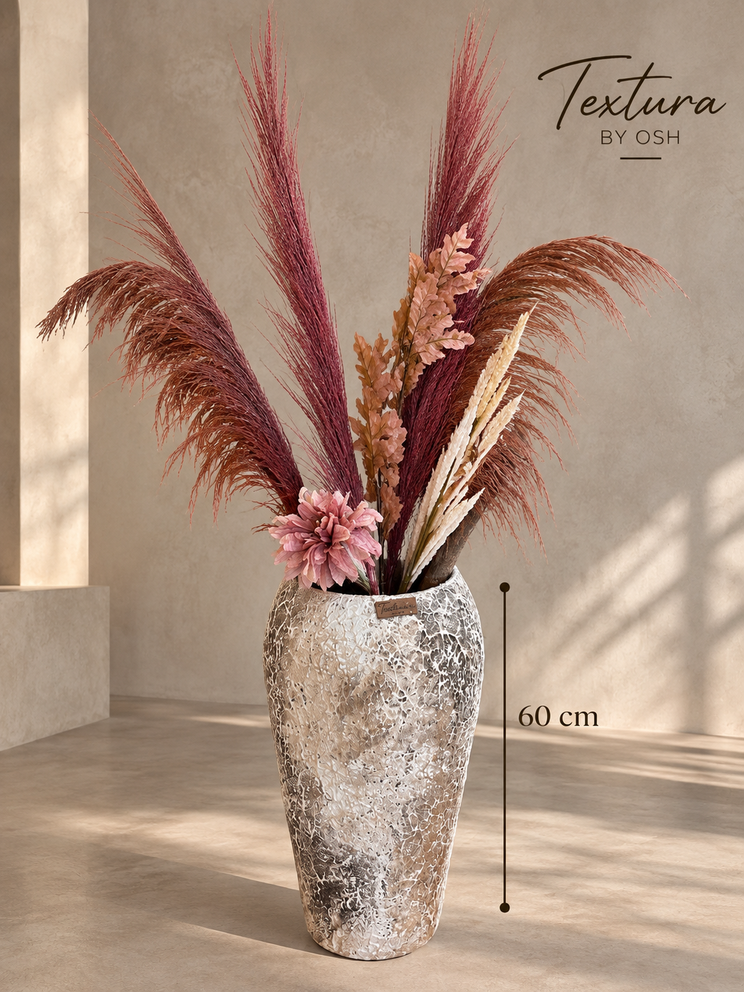 Pot brume rosée 60 cm